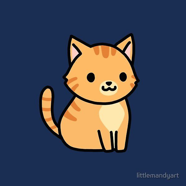Cute orange tabby cat in 2021 Kitten cartoon, Orange