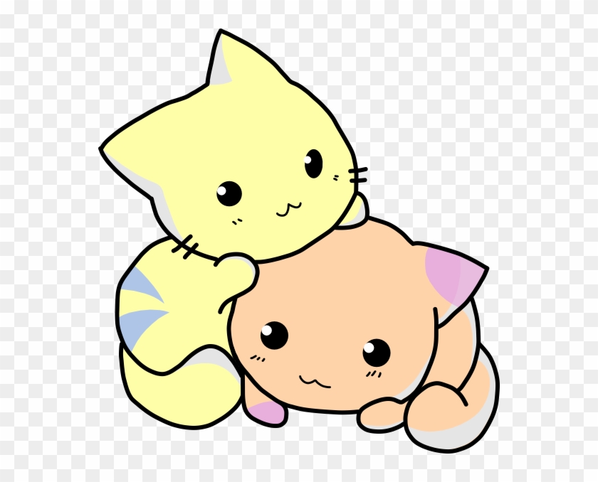 Easy Cute Cartoon Cats, HD Png Download 564x598(1272259