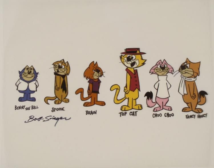 Top Cat, Gang Named Signed Orig Model Cel Animation Art