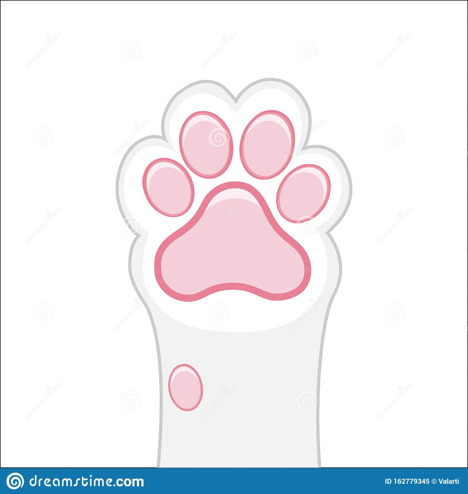 Cat Paw Background, Kitten Flat Design, Prints, Cartoon