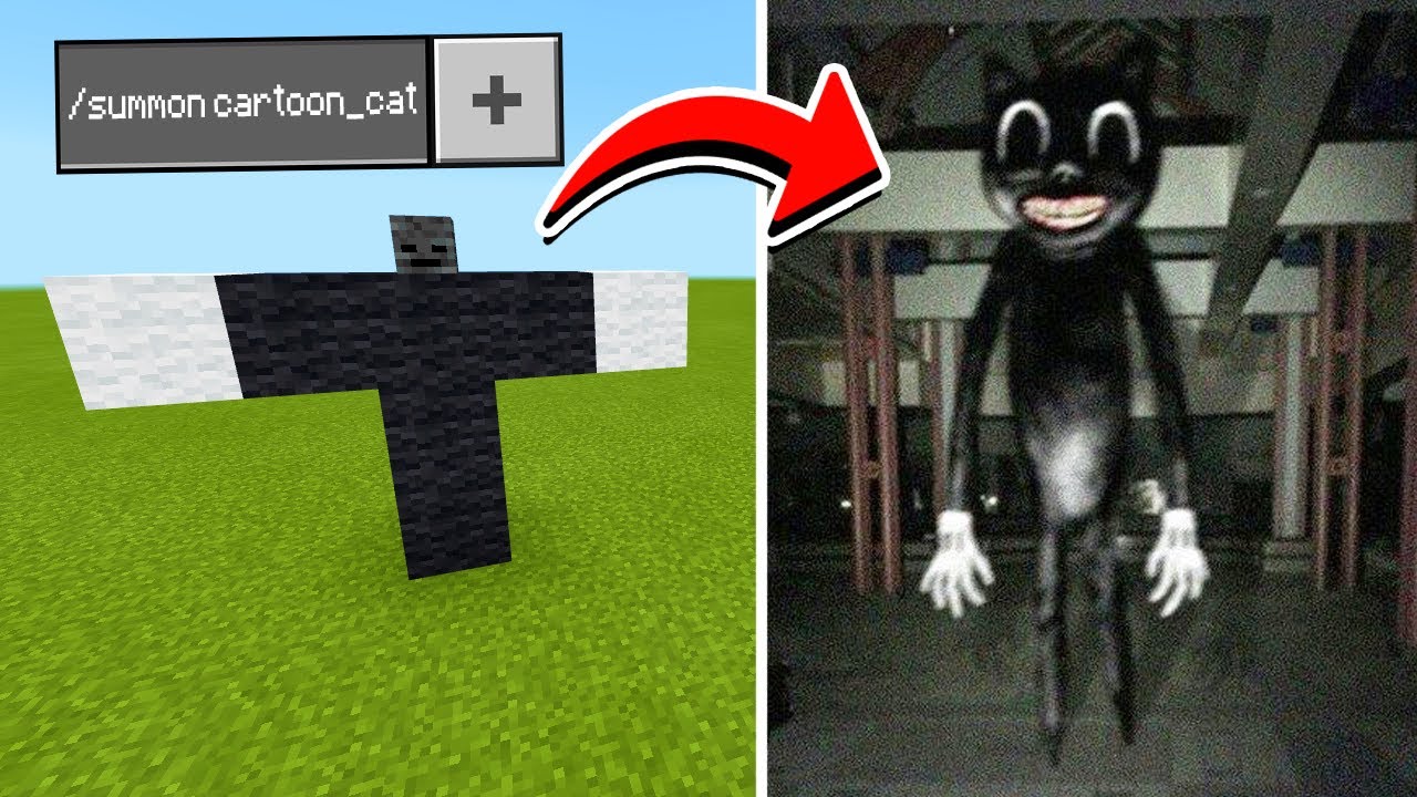 How To Summon Cartoon Cat in Minecraft PE! YouTube