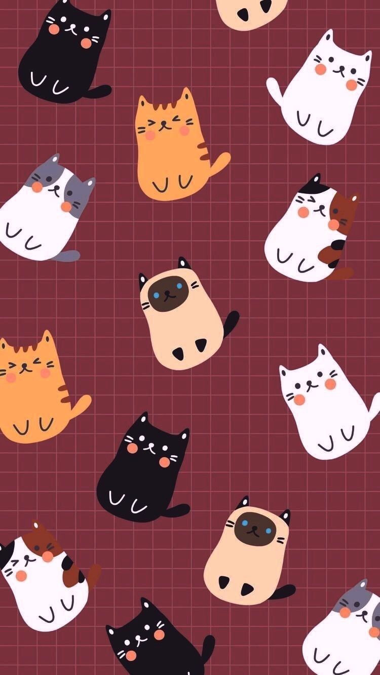 Cat Cartoon Wallpaper Iphone 750x1333 Wallpaper teahub.io