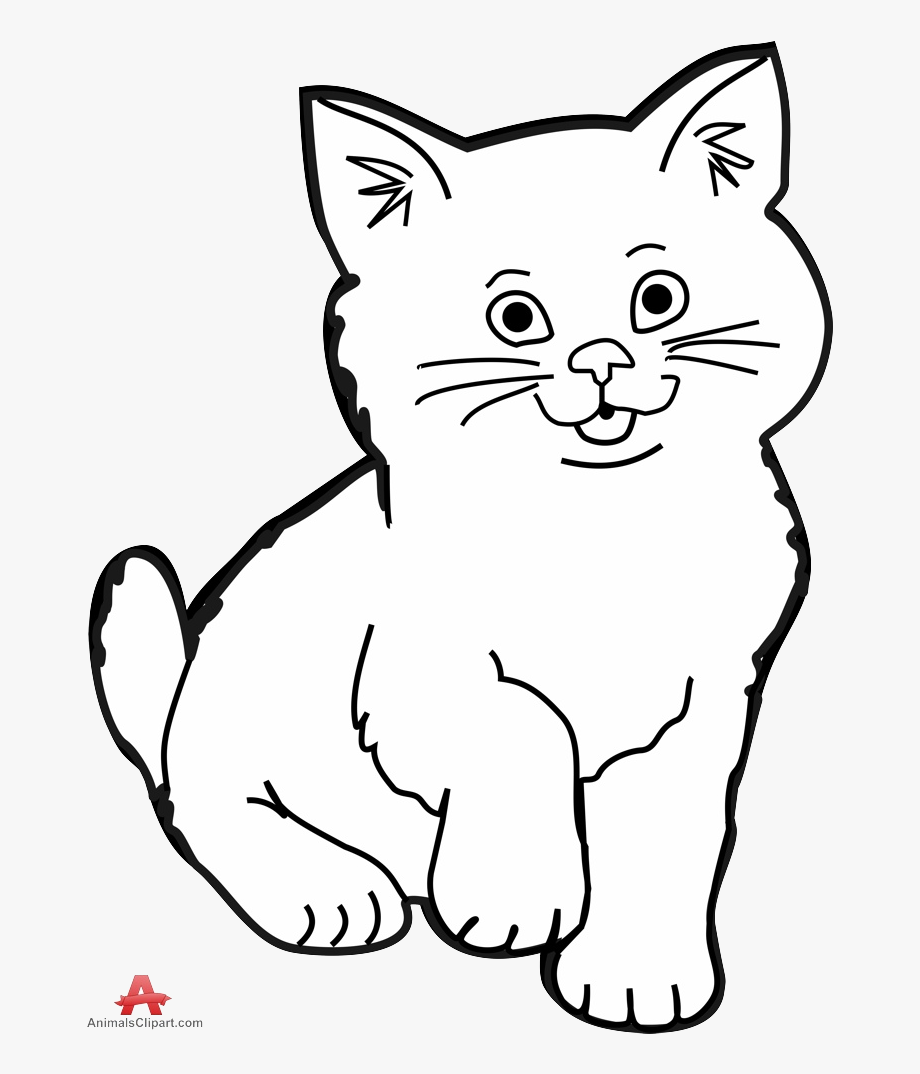 Cat In Black And White , Transparent Cartoon, Free