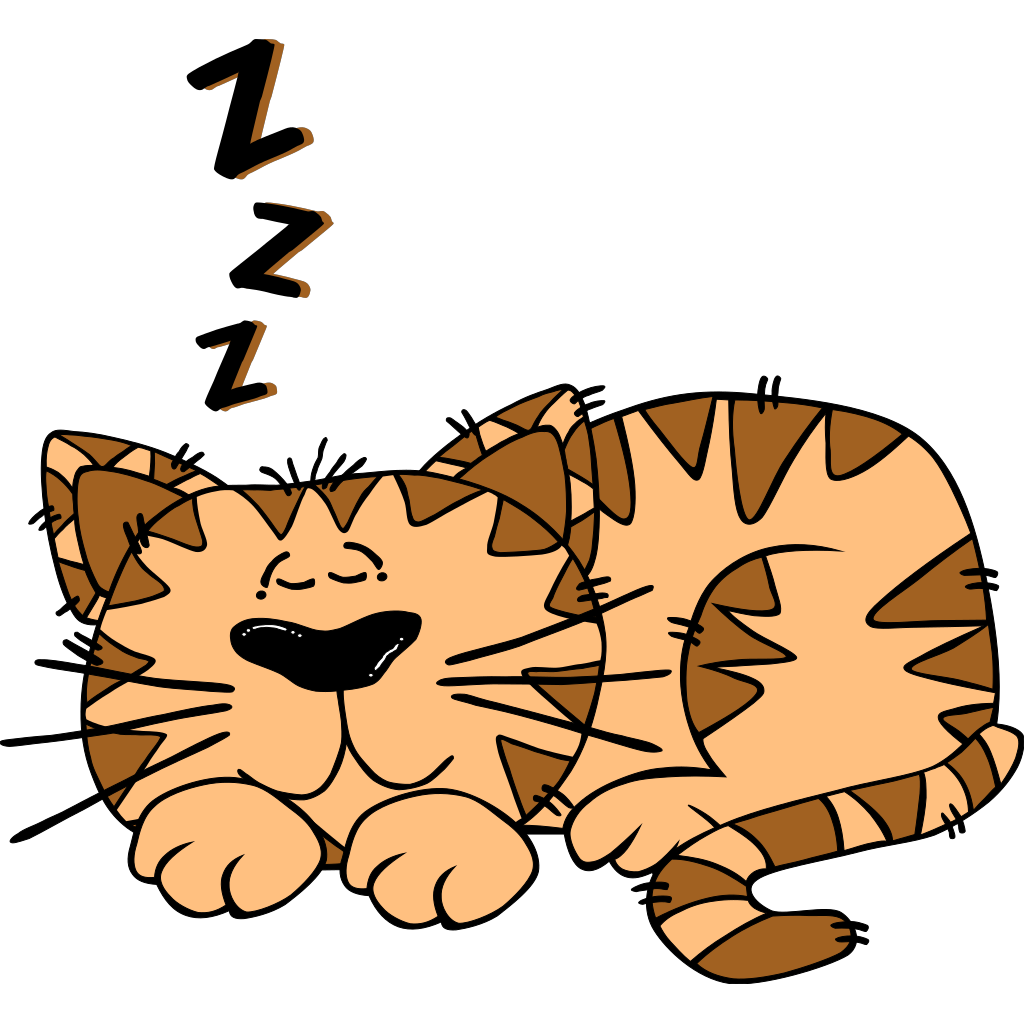 Cartoon Cat Sleeping PNG, SVG Clip art for Web Download
