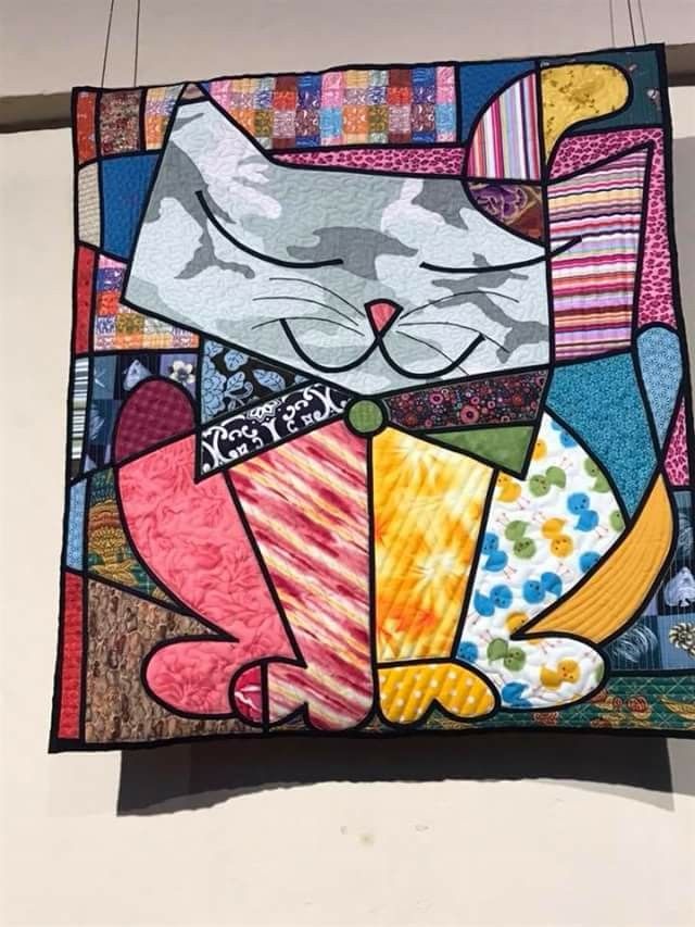 Pin by Judy Johnson on Cat Quilts Cat quilt, Cat art