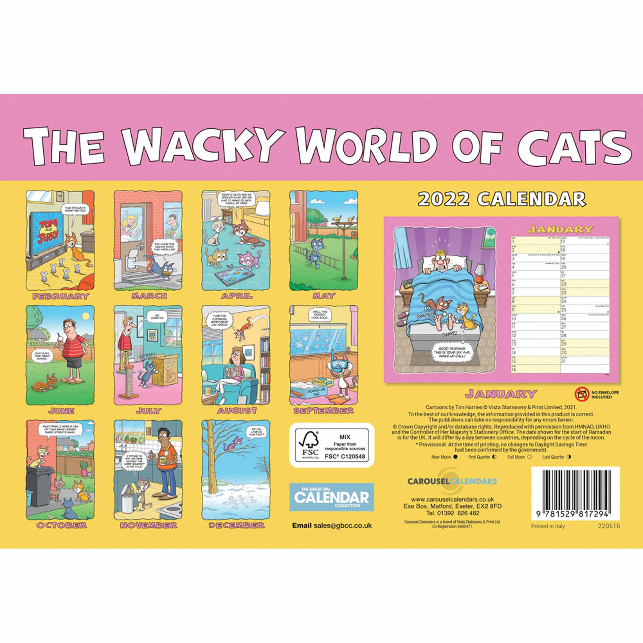 Wacky World Of Cats A4 Calendar 2022 at Calendar Club