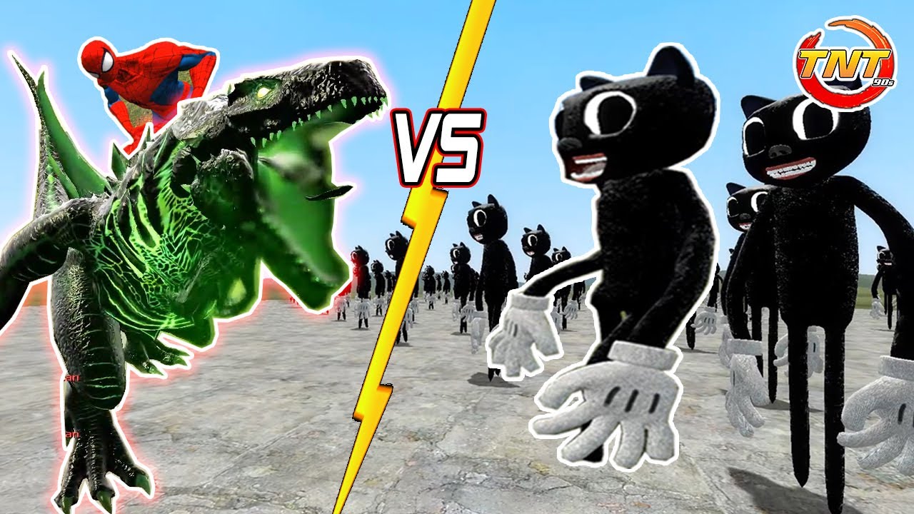Godzilla 1998 VS Cartoon Cat TNT YouTube