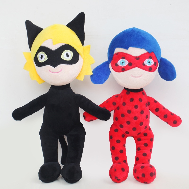 30cm Ladybug Girl Cat Noir Adrien Plush Doll