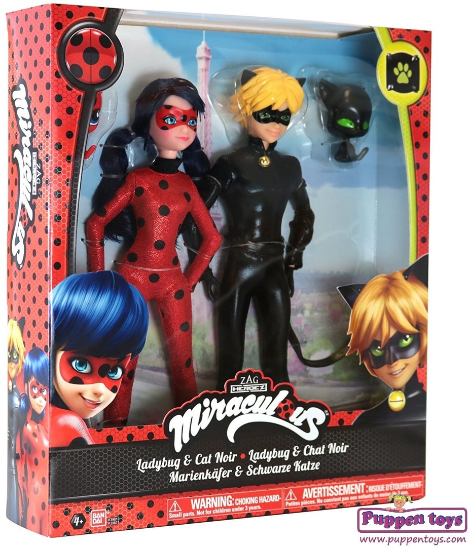 Miraculous Ladybug & Cat Noir dolls BANDAI Juguetes