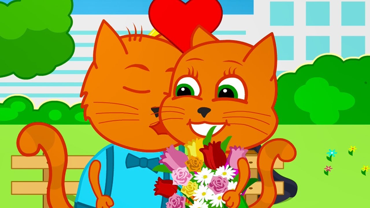 Cats Family in English Love story Cartoon for Kids YouTube