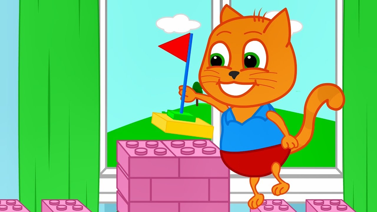 Cats Family in English Lego house Cartoon for Kids YouTube