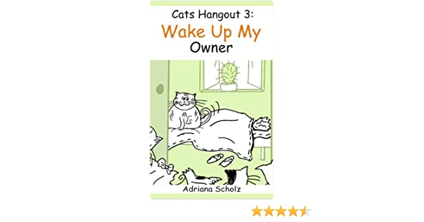 Cartoon Cat Waking Up Owner
