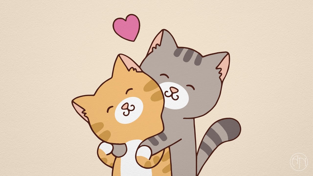 [How To Draw] Valentine's Day Present — Cat Couple Hugging