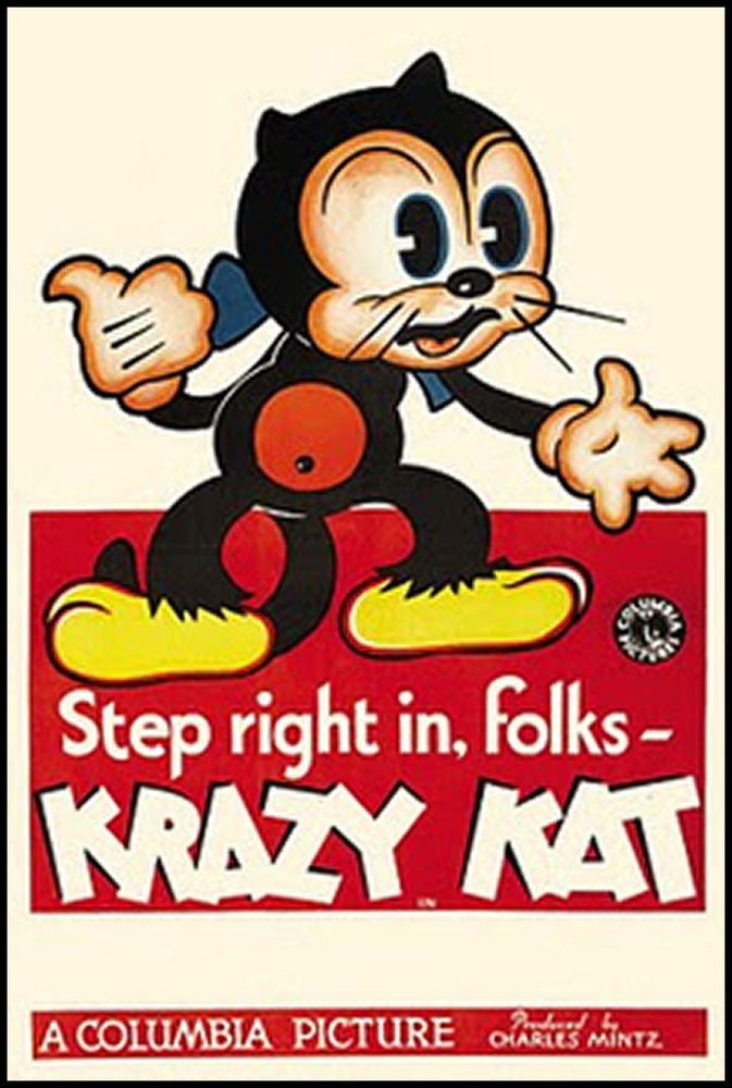 Krazy Kat FRIDGE Classic 6x8 Movie Poster