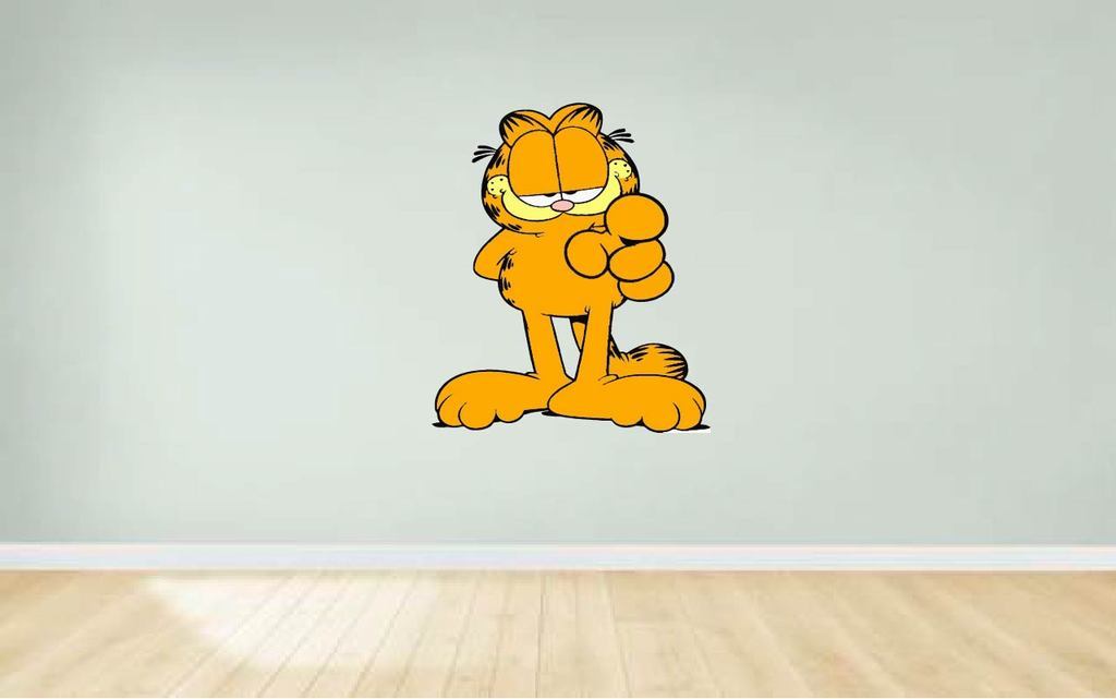 Garfield The Cat Pointing Annoying Cartoon Character Wall