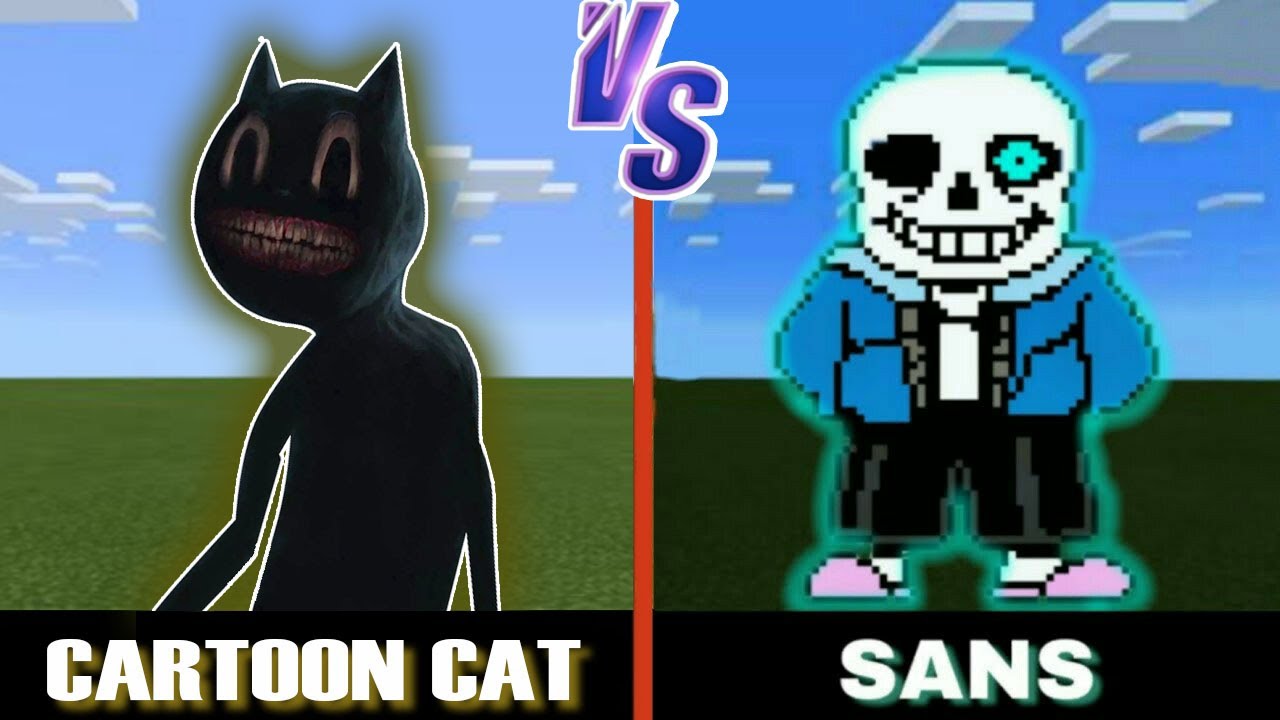 Cartoon Cat vs. Sans Minecraft (Creepy Battle