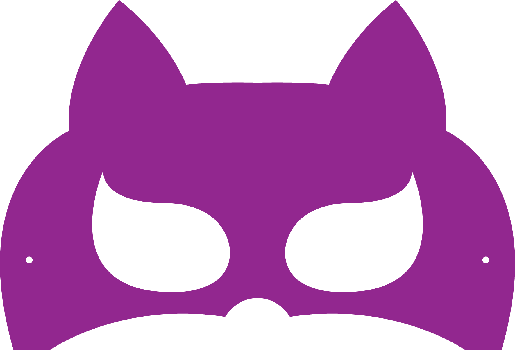 Purple Cat Mask Printable Clipart Full Size Clipart