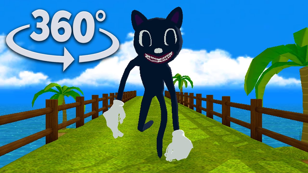 360° Video Cartoon Cat 360 Jumpscare Horror Animation
