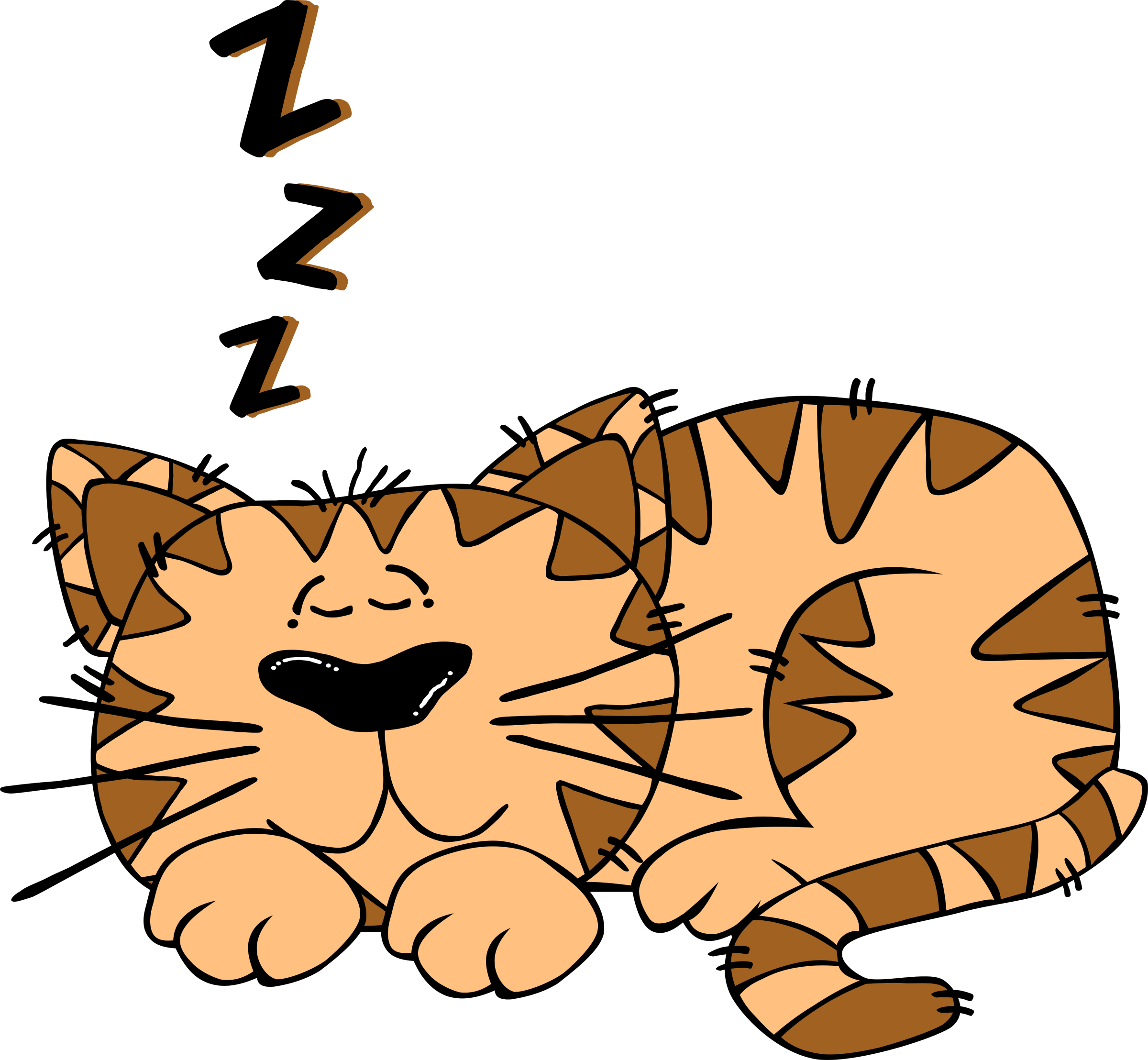 Clipart Cartoon Cat Sleeping