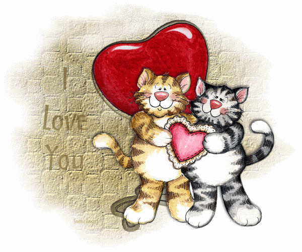 animated free gif I Love You Cats Heart Beats XXL ecard