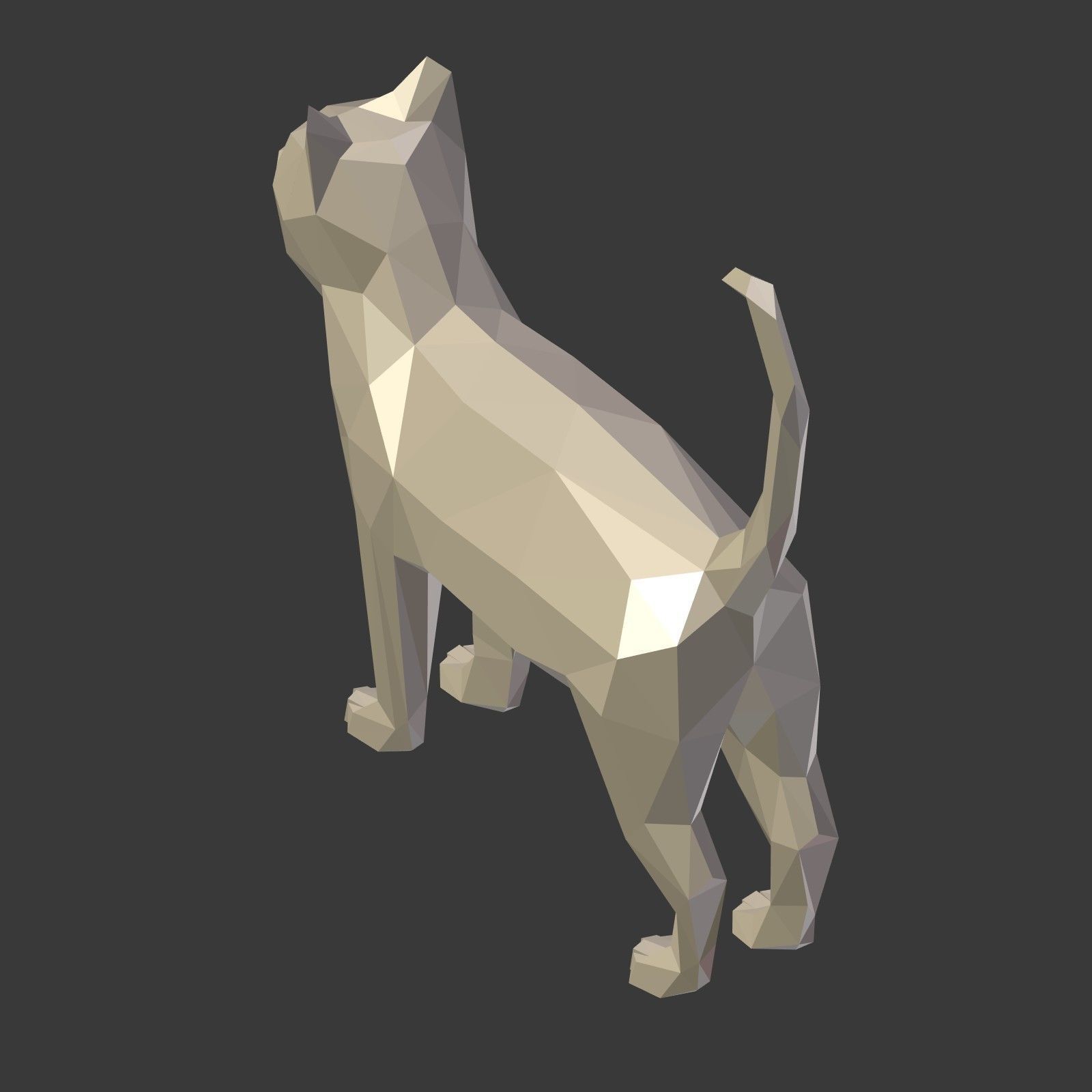 Low Poly Cartoon Cat Model 3D Download For Free