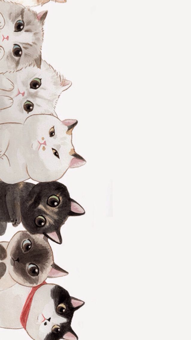 iPhone wallpaper Cat art, Cats illustration, Cat drawing