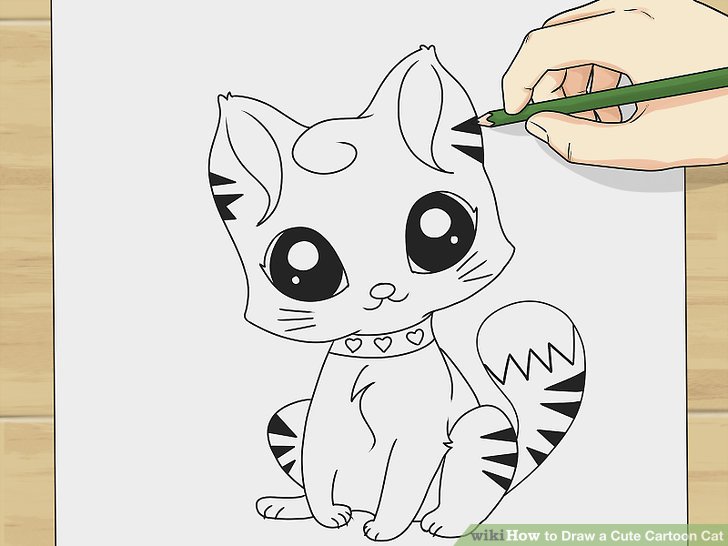 How to Draw a Cute Cartoon Cat 8 Steps (with Pictures