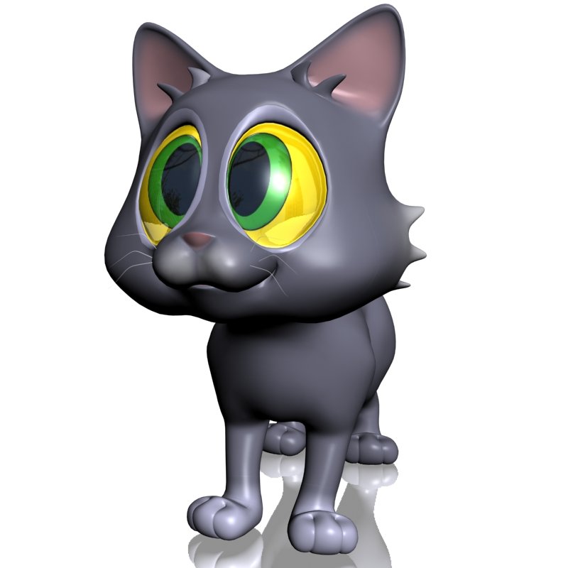 Baby cat Rigged 3D Model in Cat 3DExport