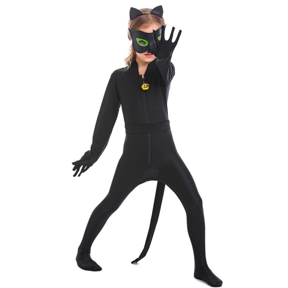 4pcs Cat Noir Costume Girls Halloween Costumes Miraculous