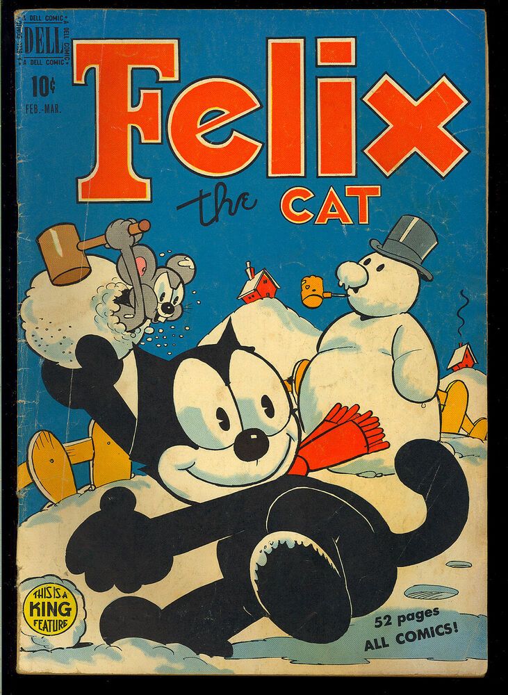 Felix the Cat 13 Golden Age Dell Comic 1950 GD Felix