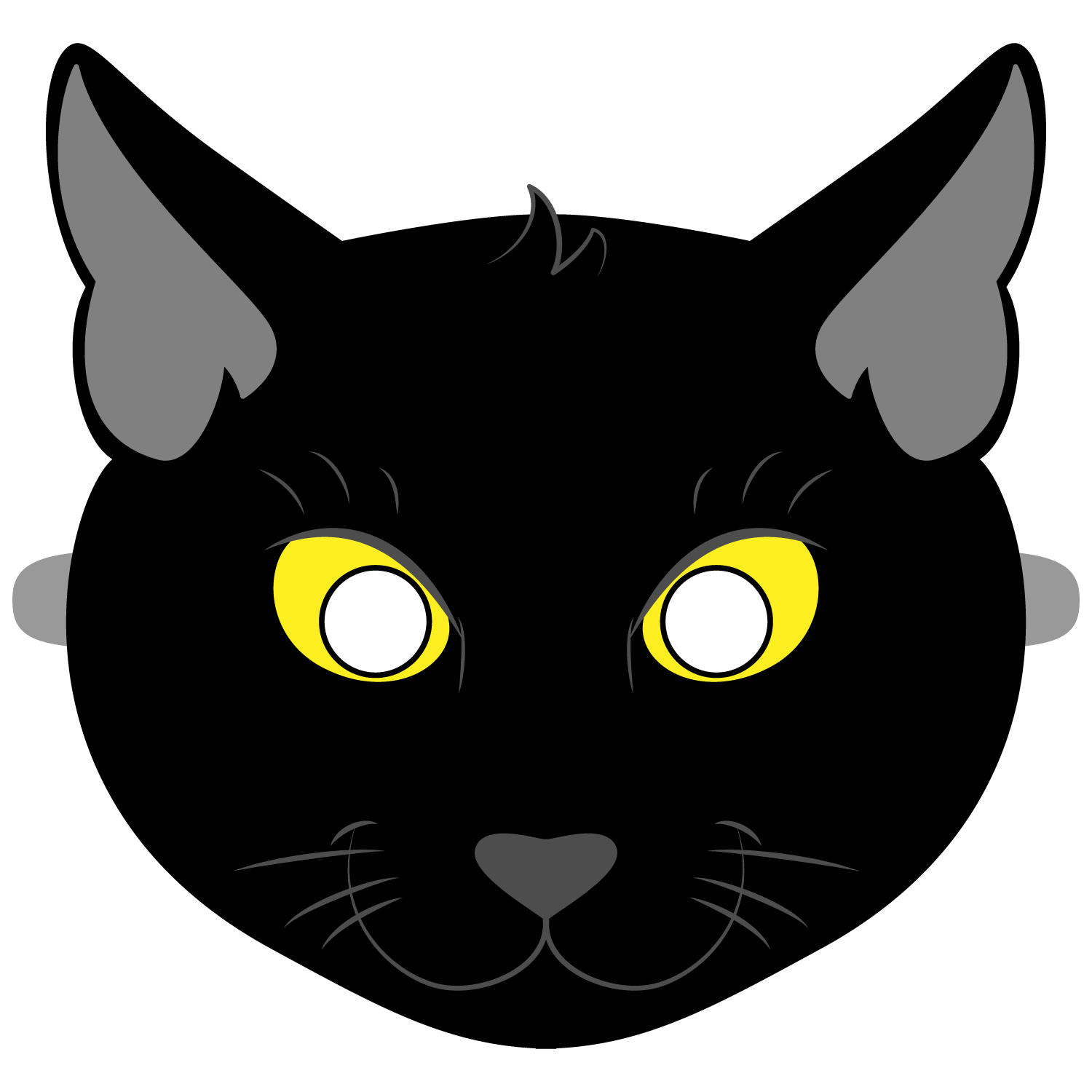 Black Cat Mask Template Free Printable Papercraft Templates