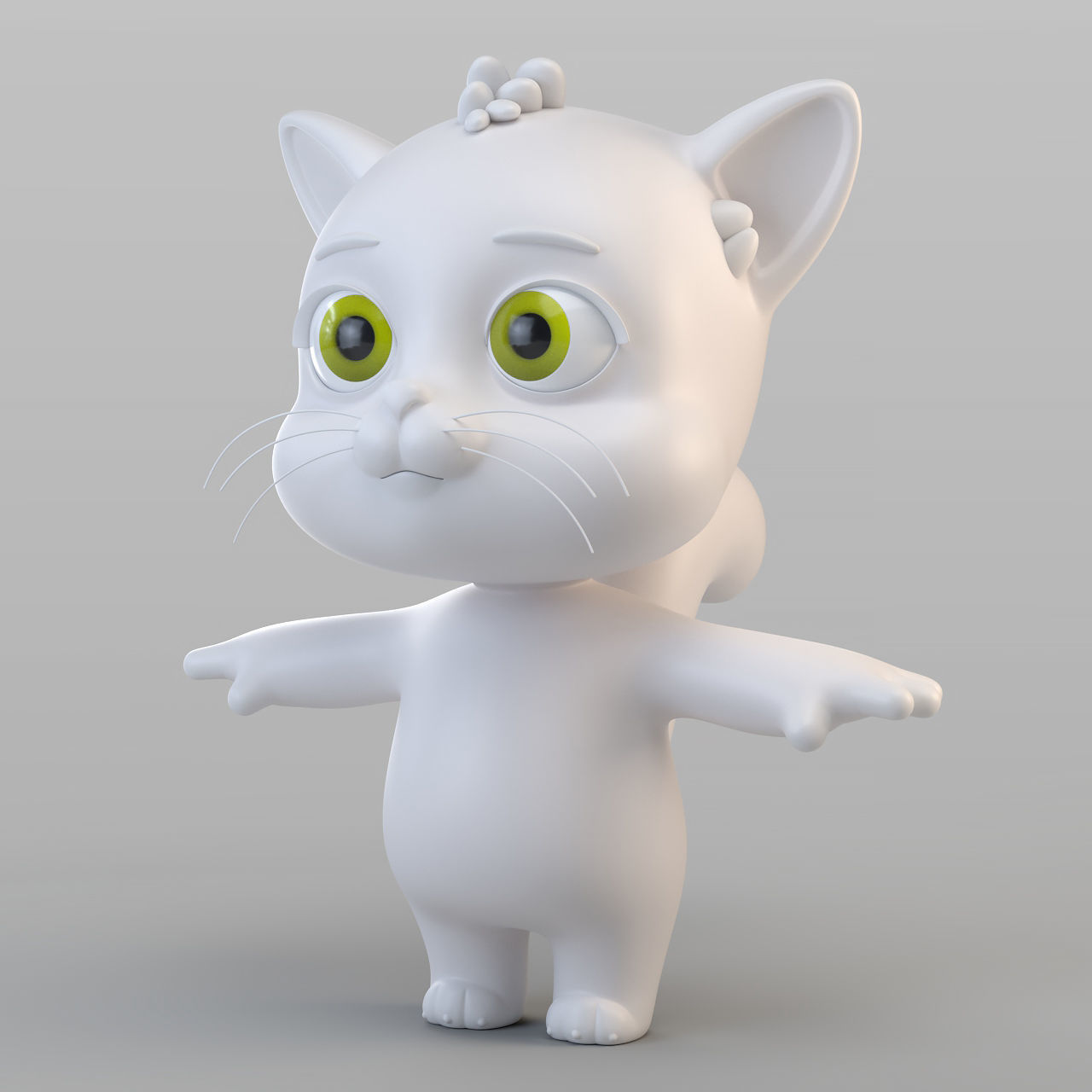 3D Cartoon Biped Cat CGTrader