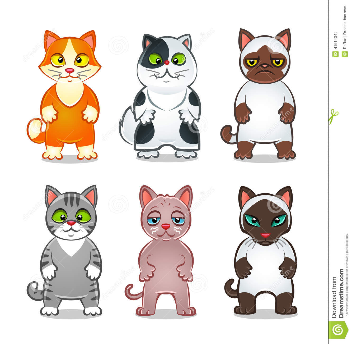 Cartoon cats stock vector. Illustration of kitten, kitty
