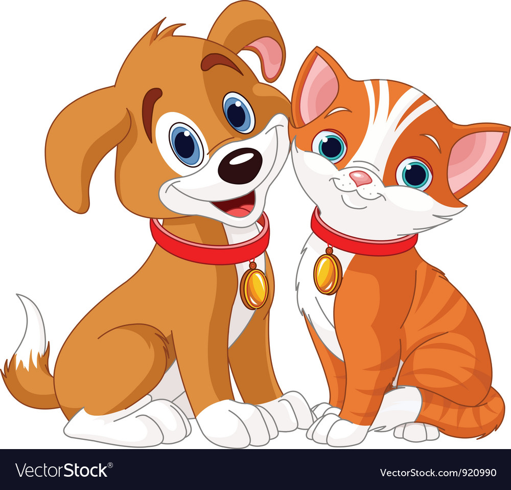 Cat and Dog Royalty Free Vector Image VectorStock