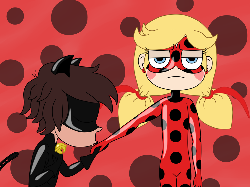 Cat Noir has a handkissing of Ladybug by DeafMachbot on