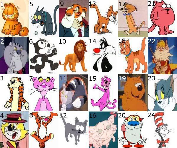Cartoon Cats (Pictures) Quiz By The_Hammer