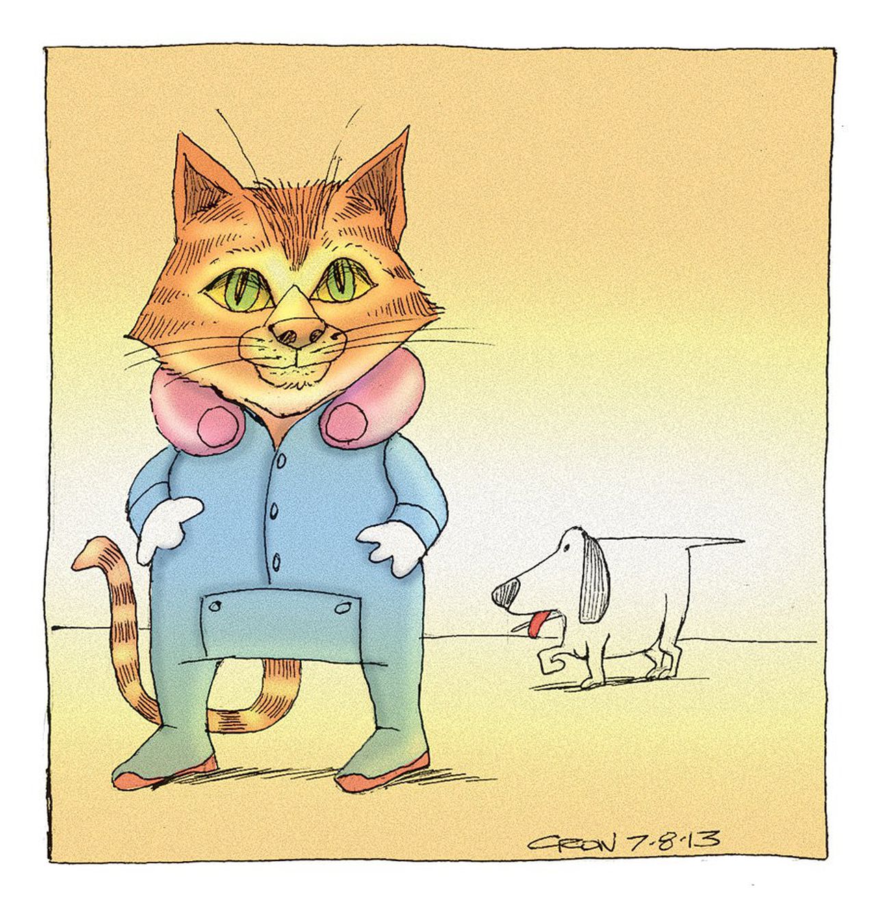 A cat makes its way into our weekly cartooncaption