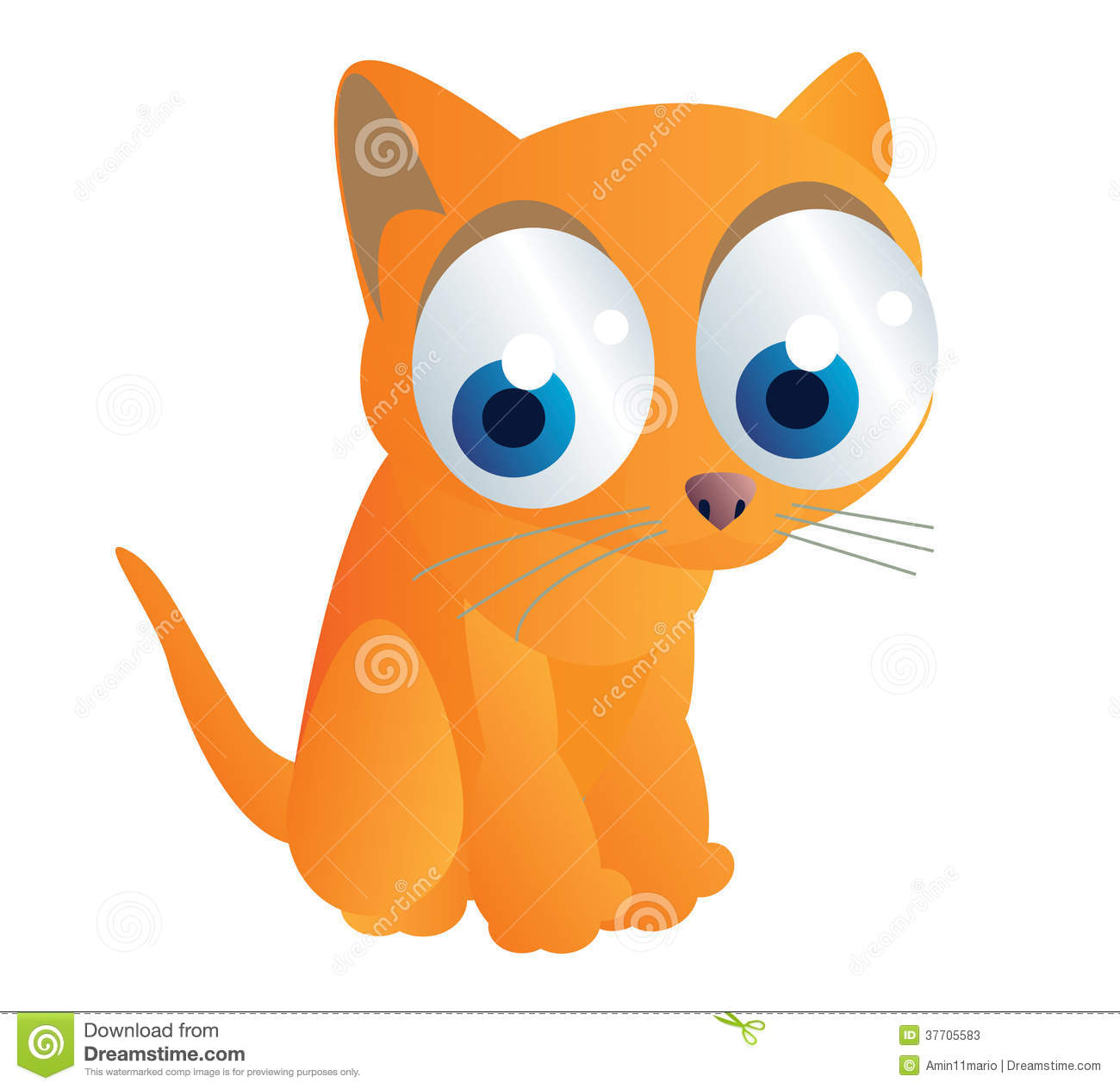 Cute cat cartoon stock illustration. Illustration of