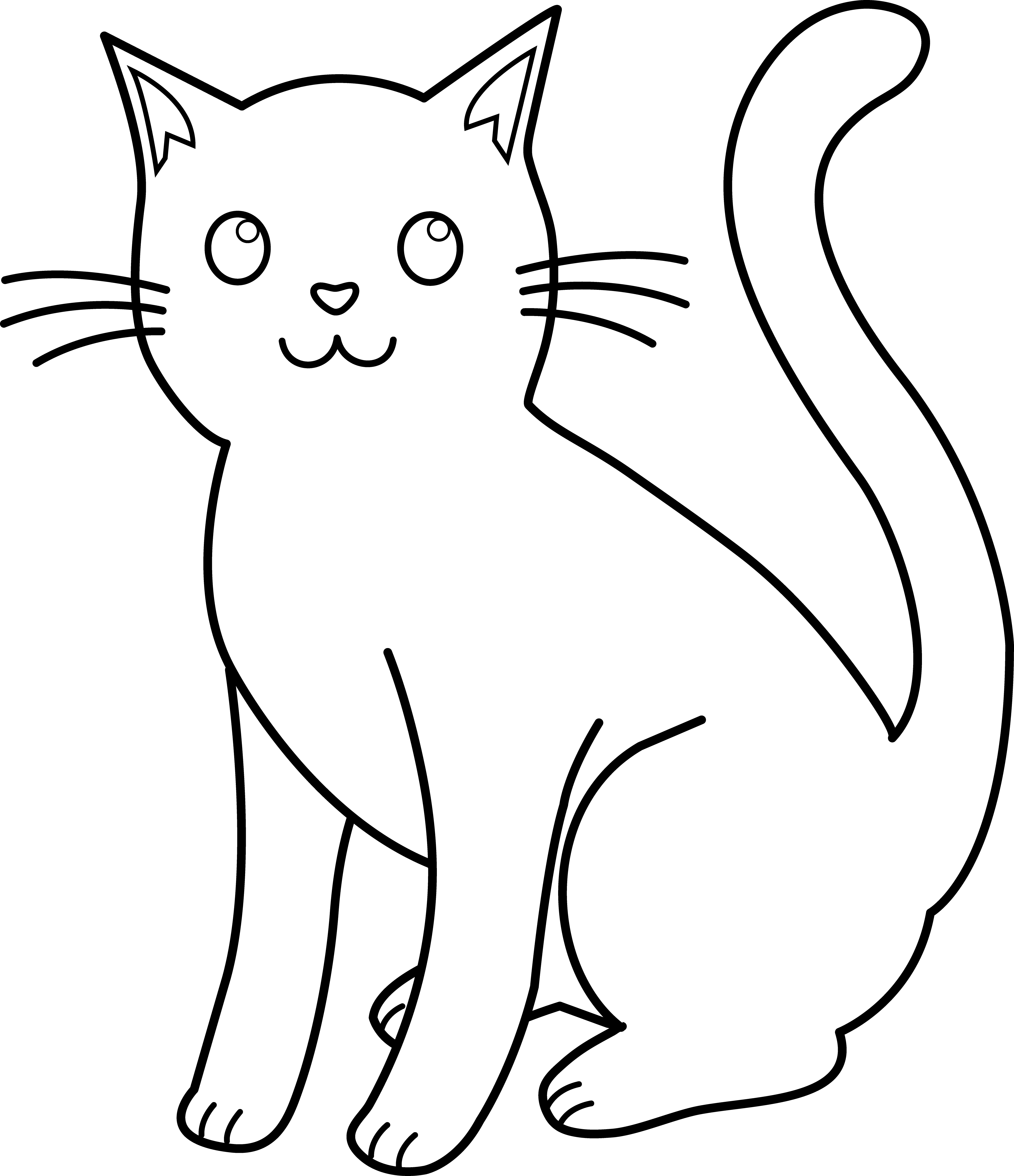 Cartoon Black And White Cat Cliparts.co