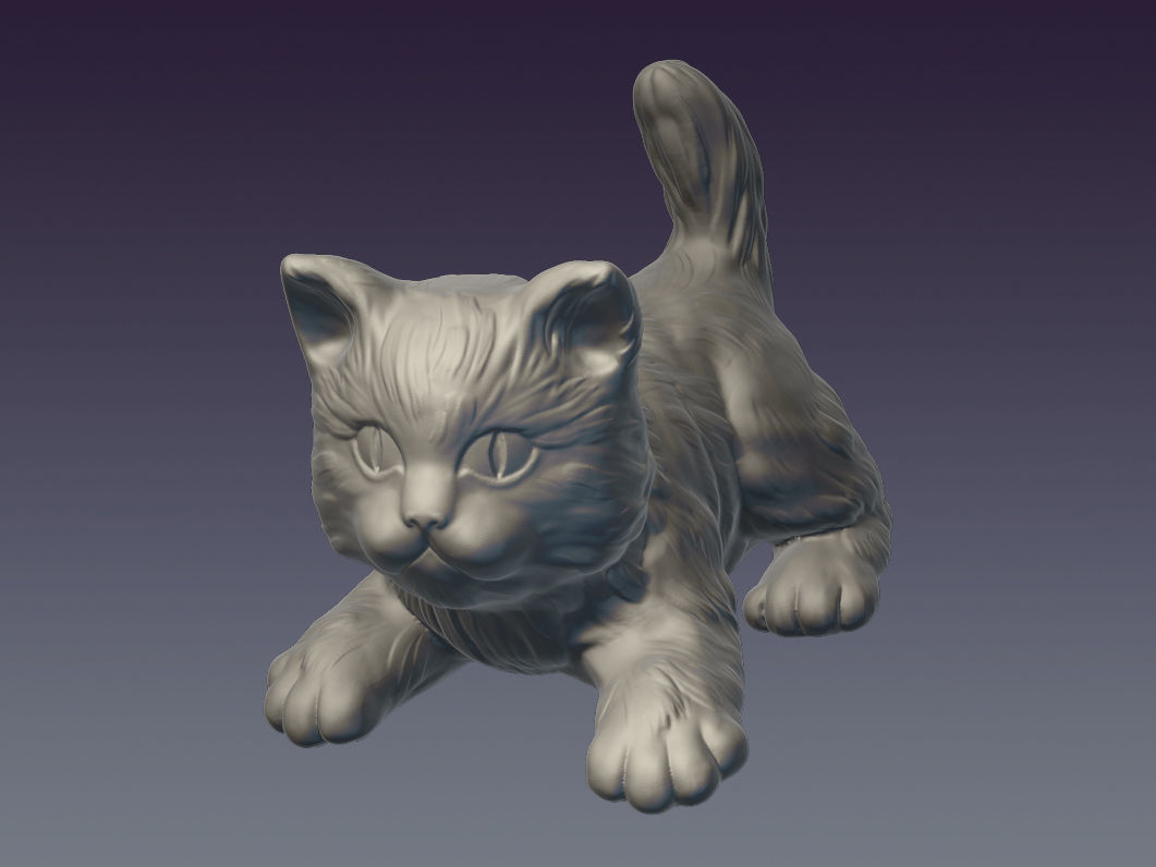 Decorative cat 3D print model games CGTrader