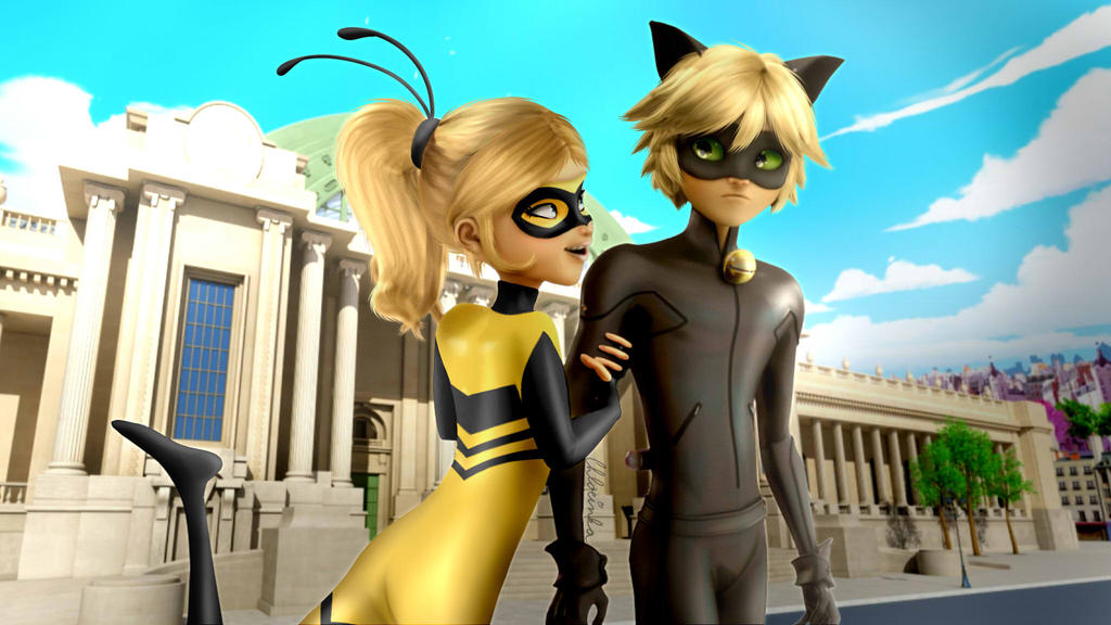 First Meeting [Chat Noir and Queen Bee] by Chloeinka on