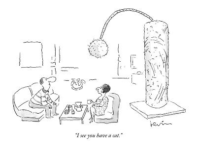 '"I see you have a cat." New Yorker Cartoon' Premium