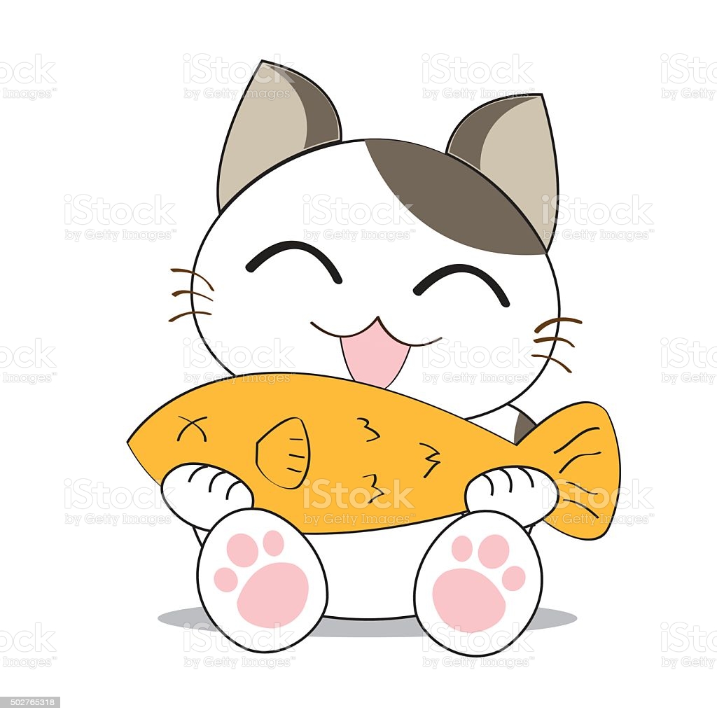 Top 60 Cat Eating Clip Art, Vector Graphics and