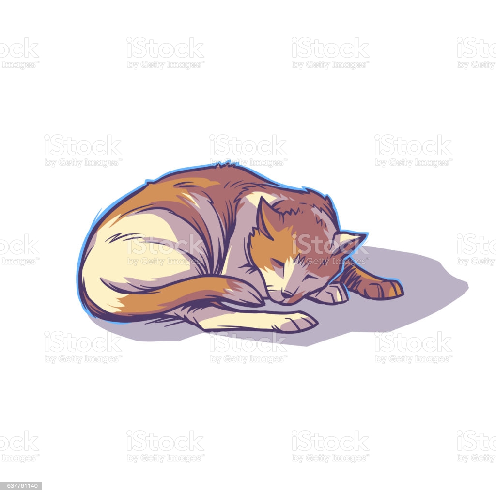 Best Cat Laying Down Illustrations, RoyaltyFree Vector