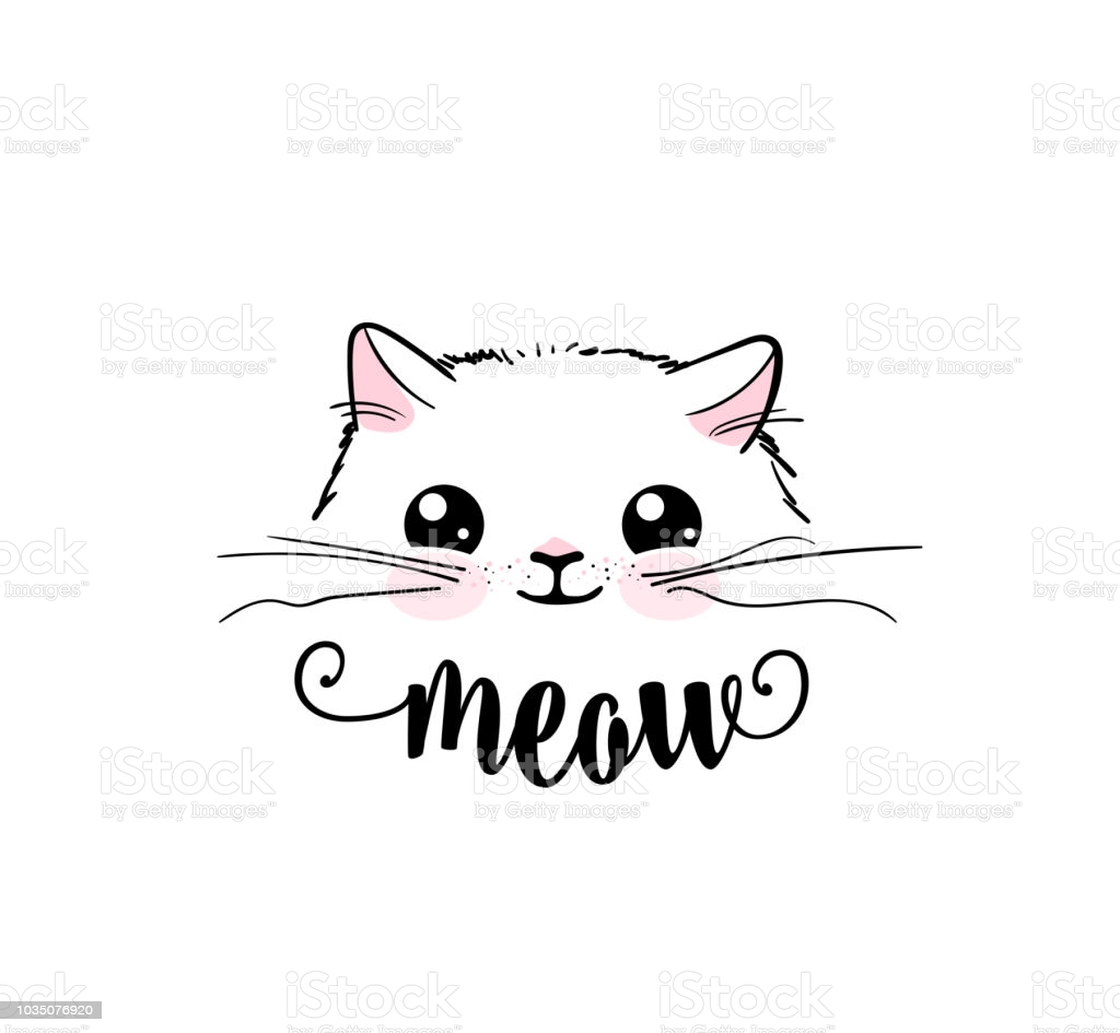 Cat Meow Illustrations, RoyaltyFree Vector Graphics