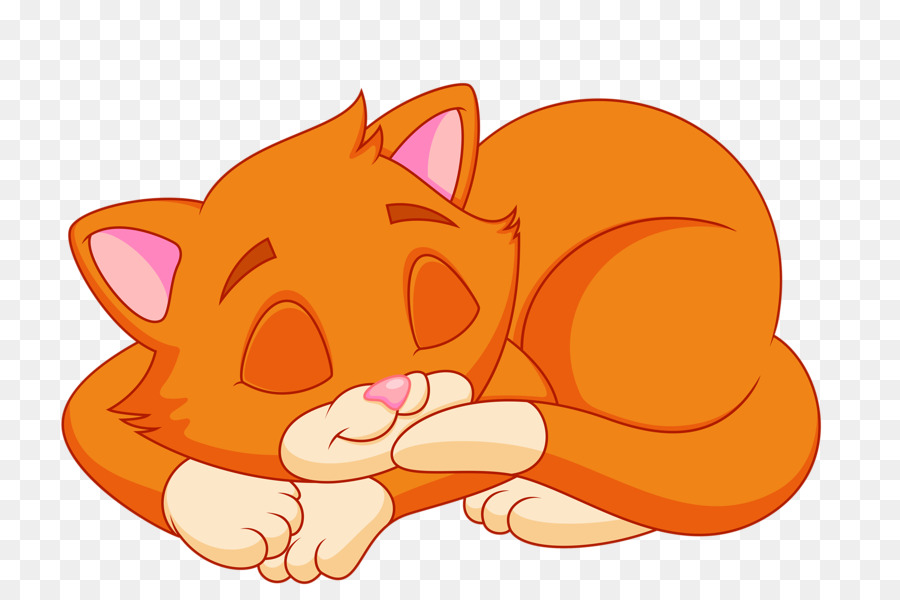 Cat Kitten Cartoon Clip art Sleeping cat png download