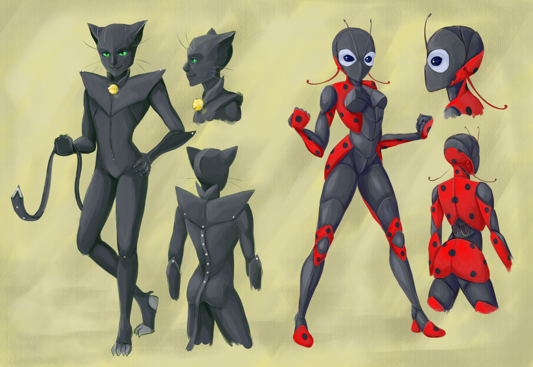 Ladybug and Chat Noir Redesign by sexywhales on DeviantArt