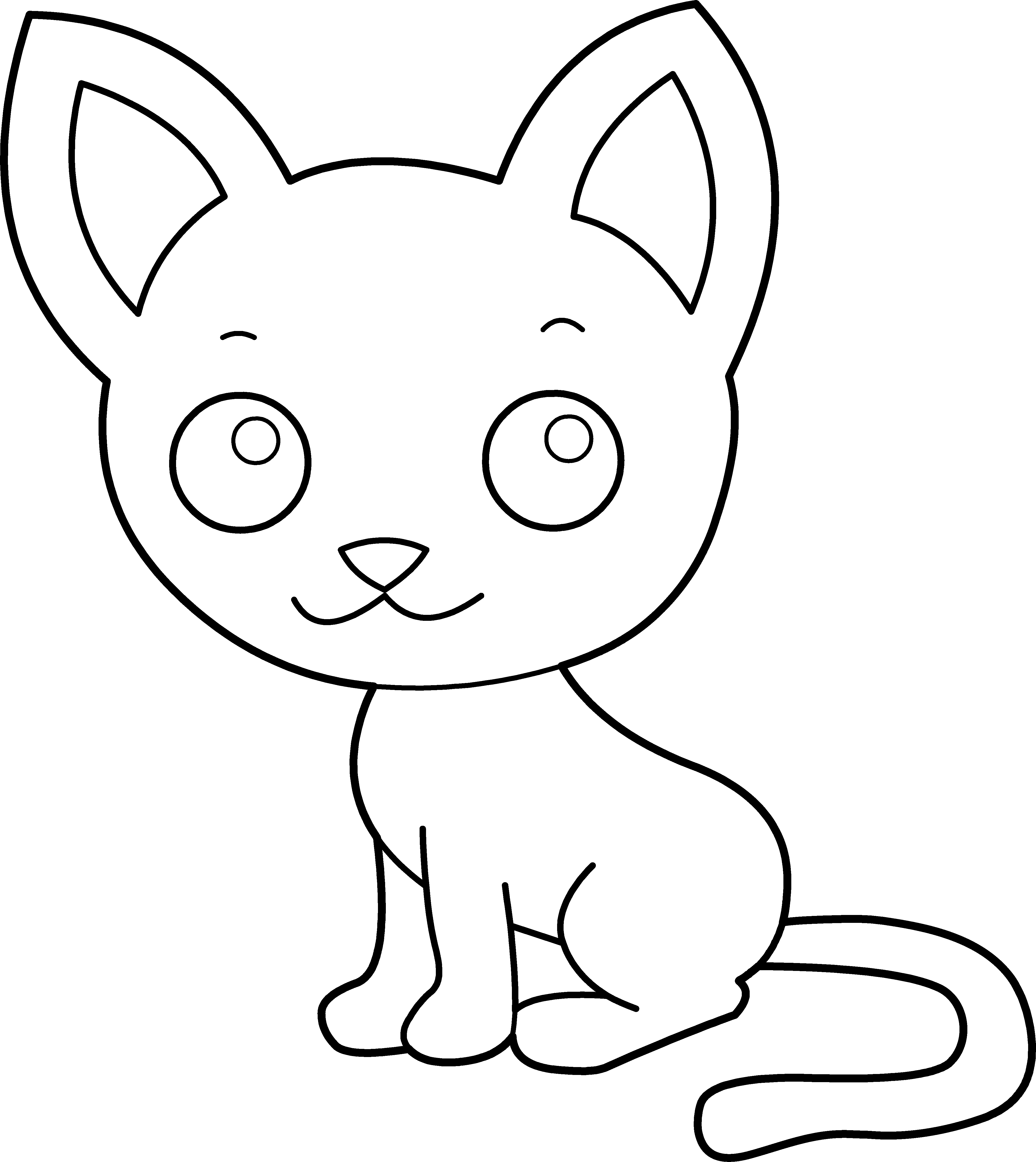 Line Art Cat Cliparts.co