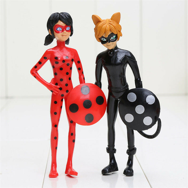 6PCS Miraculous Ladybug Tikki Noir Cat Plagg Adrien Movie