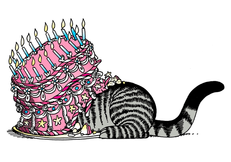B. Kliban Cat Undercaking Birthday Card